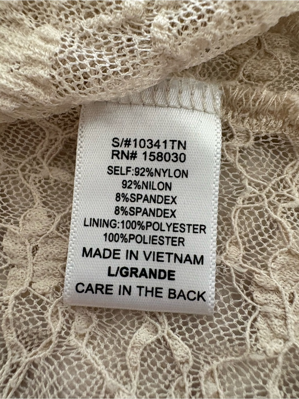 Love Tree Cream Lace V-Neck Peplum Camisole - Picture 8 of 8
